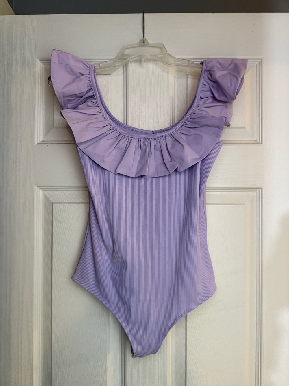 Express Lilac Ruffle Bodysuit